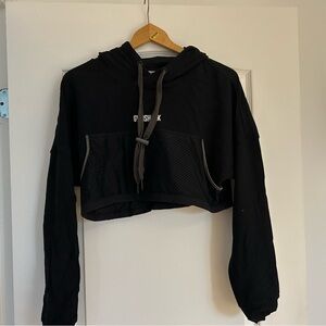 Gymshark Black Hoodie with Gray Drawstrings